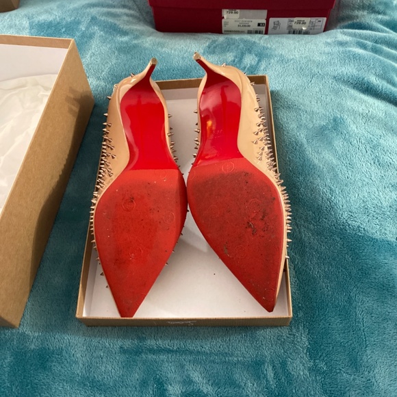Christian Louboutin nude spiked heels for sale - Picture 2 of 5